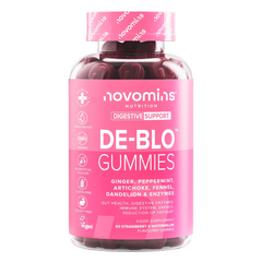 Bottle of Novomins De-Blo gummies